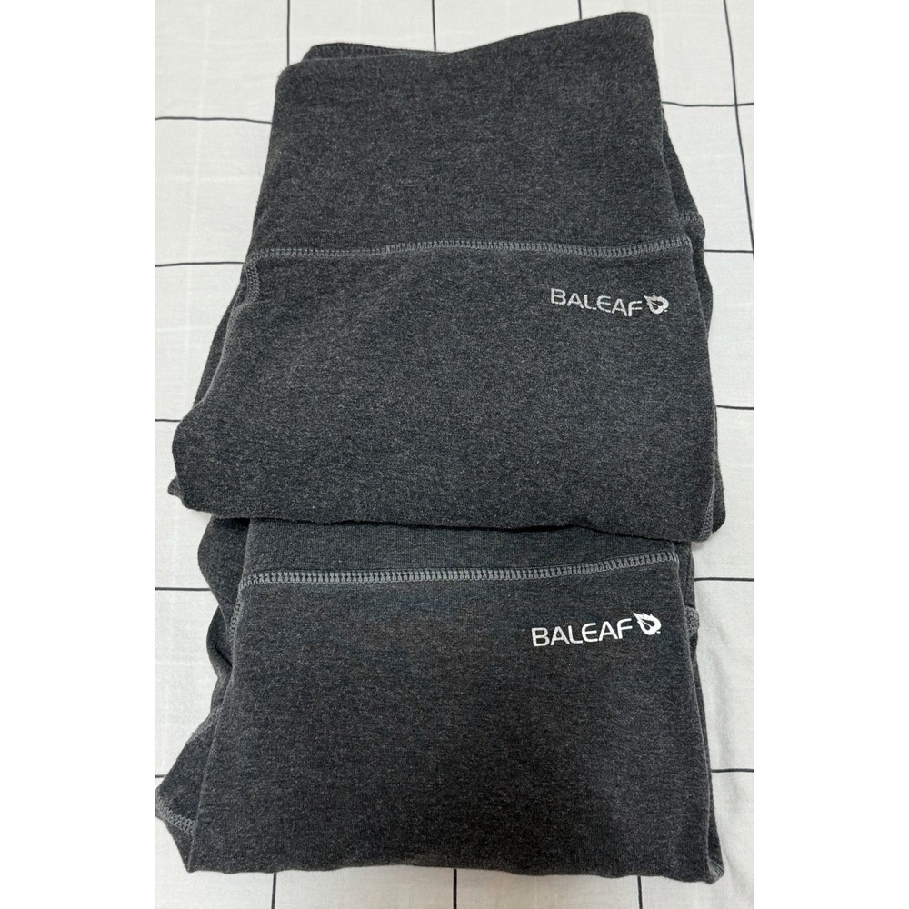 Baleaf High Waisted Yoga Leggings Women's Large Gray Workout Gym Sports Lot of 2